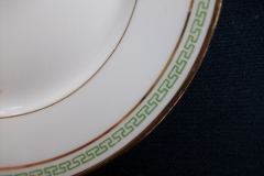 CHARLES MARTIN (CM) GREEN GREEK KEY-  BREAD & BUTTER PLATES 6 3/8"      ..... https://www.jaapiesfinechinastore.com