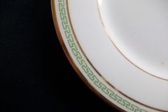 CHARLES MARTIN (CM) GREEN GREEK KEY-  BREAD & BUTTER PLATES 6 3/8"      ..... https://www.jaapiesfinechinastore.com