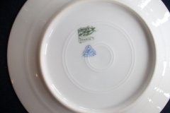 CHARLES MARTIN (CM) GREEN GREEK KEY-  BREAD & BUTTER PLATES 6 3/8"      ..... http://jaapiesfinechinastore.com