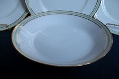 CHARLES MARTIN (CM) GREEN GREEK KEY- COUPE SOUP BOWL 7 5/8"     ..... https://www.jaapiesfinechinastore.com