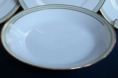 CHARLES MARTIN (CM) GREEN GREEK KEY- COUPE SOUP BOWL 7 5/8"     ..... https://www.jaapiesfinechinastore.com