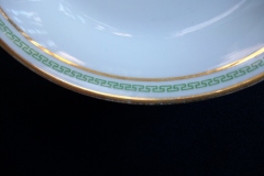 CHARLES MARTIN (CM) GREEN GREEK KEY- COUPE SOUP BOWL 7 5/8"     ..... https://www.jaapiesfinechinastore.com