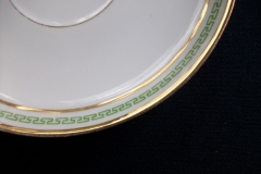 CHARLES MARTIN (CM) GREEN GREEK KEY- CUP & SAUCER    ..... https://www.jaapiesfinechinastore.com