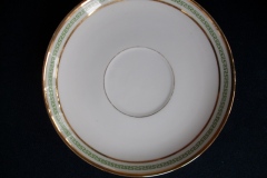 CHARLES MARTIN (CM) GREEN GREEK KEY- CUP & SAUCER    ..... https://www.jaapiesfinechinastore.com