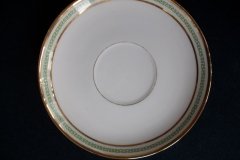 CHARLES MARTIN (CM) GREEN GREEK KEY- CUP & SAUCER    ..... http://jaapiesfinechinastore.com