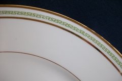 CHARLES MARTIN (CM) GREEN GREEK KEY-  DINNER PLATE 9 5/8"     ..... http://jaapiesfinechinastore.com