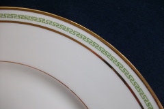 CHARLES MARTIN (CM) GREEN GREEK KEY-  DINNER PLATE 9 5/8"     ..... https://www.jaapiesfinechinastore.com