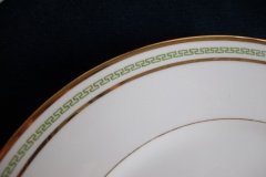 CHARLES MARTIN (CM) GREEN GREEK KEY-  DINNER PLATE 9 5/8"     ..... http://jaapiesfinechinastore.com