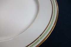 CHARLES MARTIN (CM) GREEN GREEK KEY-  DINNER PLATE 9 5/8"     ..... http://jaapiesfinechinastore.com