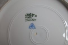 CHARLES MARTIN (CM) GREEN GREEK KEY-  DINNER PLATE 9 5/8"     ..... http://jaapiesfinechinastore.com