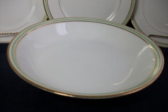 CHARLES MARTIN (CM) GREEN GREEK KEY- ROUND OPEN  SERVING BOWL 9 3/8"  ..... https://www.jaapiesfinechinastore.com