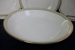CHARLES MARTIN (CM) GREEN GREEK KEY- ROUND OPEN  SERVING BOWL 9 3/8"  ..... http://jaapiesfinechinastore.com