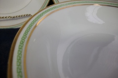 CHARLES MARTIN (CM) GREEN GREEK KEY- ROUND OPEN  SERVING BOWL 9 3/8"  ..... https://www.jaapiesfinechinastore.com