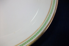 CHARLES MARTIN (CM) GREEN GREEK KEY- ROUND OPEN  SERVING BOWL 9 3/8"  ..... https://www.jaapiesfinechinastore.com