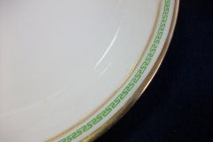 CHARLES MARTIN (CM) GREEN GREEK KEY- ROUND OPEN  SERVING BOWL 9 3/8"  ..... http://jaapiesfinechinastore.com