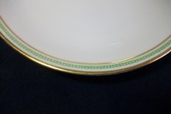 CHARLES MARTIN (CM) GREEN GREEK KEY- ROUND OPEN  SERVING BOWL 9 3/8"  ..... http://jaapiesfinechinastore.com
