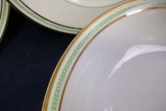 CHARLES MARTIN (CM) GREEN GREEK KEY- ROUND OPEN  SERVING BOWL 9 3/8"  ..... http://jaapiesfinechinastore.com