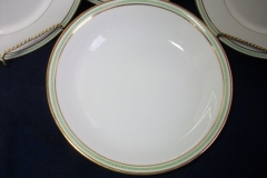 CHARLES MARTIN (CM) GREEN GREEK KEY- ROUND OPEN  SERVING BOWL 9 3/8"  ..... https://www.jaapiesfinechinastore.com