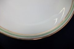 CHARLES MARTIN (CM) GREEN GREEK KEY- ROUND OPEN  SERVING BOWL 9 3/8"  ..... http://jaapiesfinechinastore.com