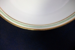 CHARLES MARTIN (CM) GREEN GREEK KEY- ROUND OPEN  SERVING BOWL 9 3/8"  ..... https://www.jaapiesfinechinastore.com