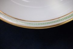 CHARLES MARTIN (CM) GREEN GREEK KEY- ROUND OPEN  SERVING BOWL 9 3/8"  ..... http://jaapiesfinechinastore.com