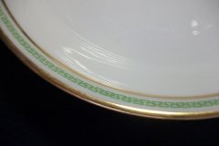 CHARLES MARTIN (CM) GREEN GREEK KEY- ROUND OPEN  SERVING BOWL 9 3/8"  ..... http://jaapiesfinechinastore.com