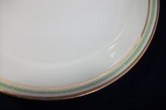 CHARLES MARTIN (CM) GREEN GREEK KEY- ROUND OPEN  SERVING BOWL 9 3/8"  ..... https://www.jaapiesfinechinastore.com