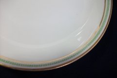 CHARLES MARTIN (CM) GREEN GREEK KEY- ROUND OPEN  SERVING BOWL 9 3/8"  ..... http://jaapiesfinechinastore.com