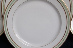 CHARLES MARTIN (CM) GREEN GREEK KEY-  SALAD PLATE 7 3/8"      ..... https://www.jaapiesfinechinastore.com