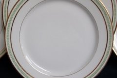 CHARLES MARTIN (CM) GREEN GREEK KEY-  SALAD PLATE 7 3/8"      ..... http://jaapiesfinechinastore.com