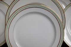 CHARLES MARTIN (CM) GREEN GREEK KEY-  SALAD PLATE 7 3/8"      ..... http://jaapiesfinechinastore.com