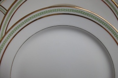 CHARLES MARTIN (CM) GREEN GREEK KEY-  SALAD PLATE 7 3/8"      ..... https://www.jaapiesfinechinastore.com