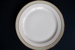 CHARLES MARTIN (CM) GREEN GREEK KEY-  SALAD PLATE 7 3/8"      ..... https://www.jaapiesfinechinastore.com