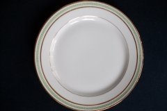 CHARLES MARTIN (CM) GREEN GREEK KEY-  SALAD PLATE 7 3/8"      ..... http://jaapiesfinechinastore.com