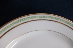 CHARLES MARTIN (CM) GREEN GREEK KEY-  SALAD PLATE 7 3/8"      ..... https://www.jaapiesfinechinastore.com