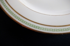 CHARLES MARTIN (CM) GREEN GREEK KEY-  SALAD PLATE 7 3/8"      ..... https://www.jaapiesfinechinastore.com