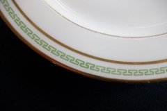 CHARLES MARTIN (CM) GREEN GREEK KEY-  SALAD PLATE 7 3/8"      ..... http://jaapiesfinechinastore.com