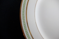 CHARLES MARTIN (CM) GREEN GREEK KEY-  SALAD PLATE 7 3/8"      ..... https://www.jaapiesfinechinastore.com