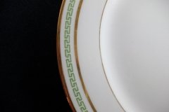 CHARLES MARTIN (CM) GREEN GREEK KEY-  SALAD PLATE 7 3/8"      ..... http://jaapiesfinechinastore.com
