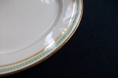 CHARLES MARTIN (CM) GREEN GREEK KEY-  SALAD PLATE 7 3/8"      ..... https://www.jaapiesfinechinastore.com