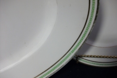 CHARLES MARTIN (CM) GREEN GREEK KEY- OVAL SERVING PLATTER 15 3/8" ..... https://www.jaapiesfinechinastore.com