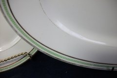 CHARLES MARTIN (CM) GREEN GREEK KEY- OVAL SERVING PLATTER 15 3/8" ..... http://jaapiesfinechinastore.com
