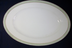 CHARLES MARTIN (CM) GREEN GREEK KEY- OVAL SERVING PLATTER 15 3/8" ..... https://www.jaapiesfinechinastore.com