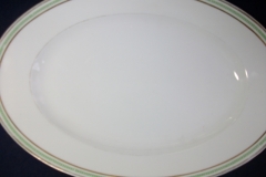 CHARLES MARTIN (CM) GREEN GREEK KEY- OVAL SERVING PLATTER 15 3/8" ..... https://www.jaapiesfinechinastore.com