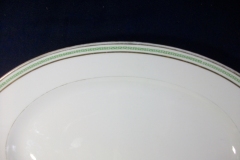 CHARLES MARTIN (CM) GREEN GREEK KEY- OVAL SERVING PLATTER 15 3/8" ..... https://www.jaapiesfinechinastore.com