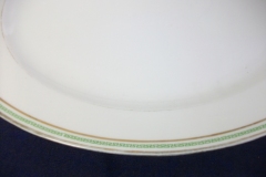 CHARLES MARTIN (CM) GREEN GREEK KEY- OVAL SERVING PLATTER 15 3/8" ..... https://www.jaapiesfinechinastore.com