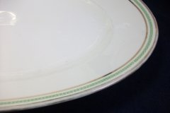 CHARLES MARTIN (CM) GREEN GREEK KEY- OVAL SERVING PLATTER 15 3/8" ..... http://jaapiesfinechinastore.com