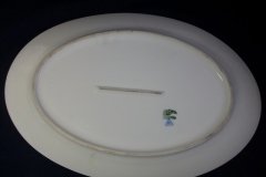 CHARLES MARTIN (CM) GREEN GREEK KEY- OVAL SERVING PLATTER 15 3/8" ..... http://jaapiesfinechinastore.com
