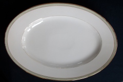 CHARLES MARTIN (CM) GREEN GREEK KEY-  OVAL SERVING PLATTER  18"     ..... https://www.jaapiesfinechinastore.com