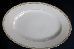 CHARLES MARTIN (CM) GREEN GREEK KEY-  OVAL SERVING PLATTER  18"     ..... http://jaapiesfinechinastore.com
